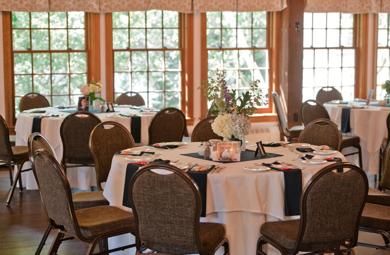 Wedding reception details at Publick House Historic Inn in Sturbridge Massachusetts