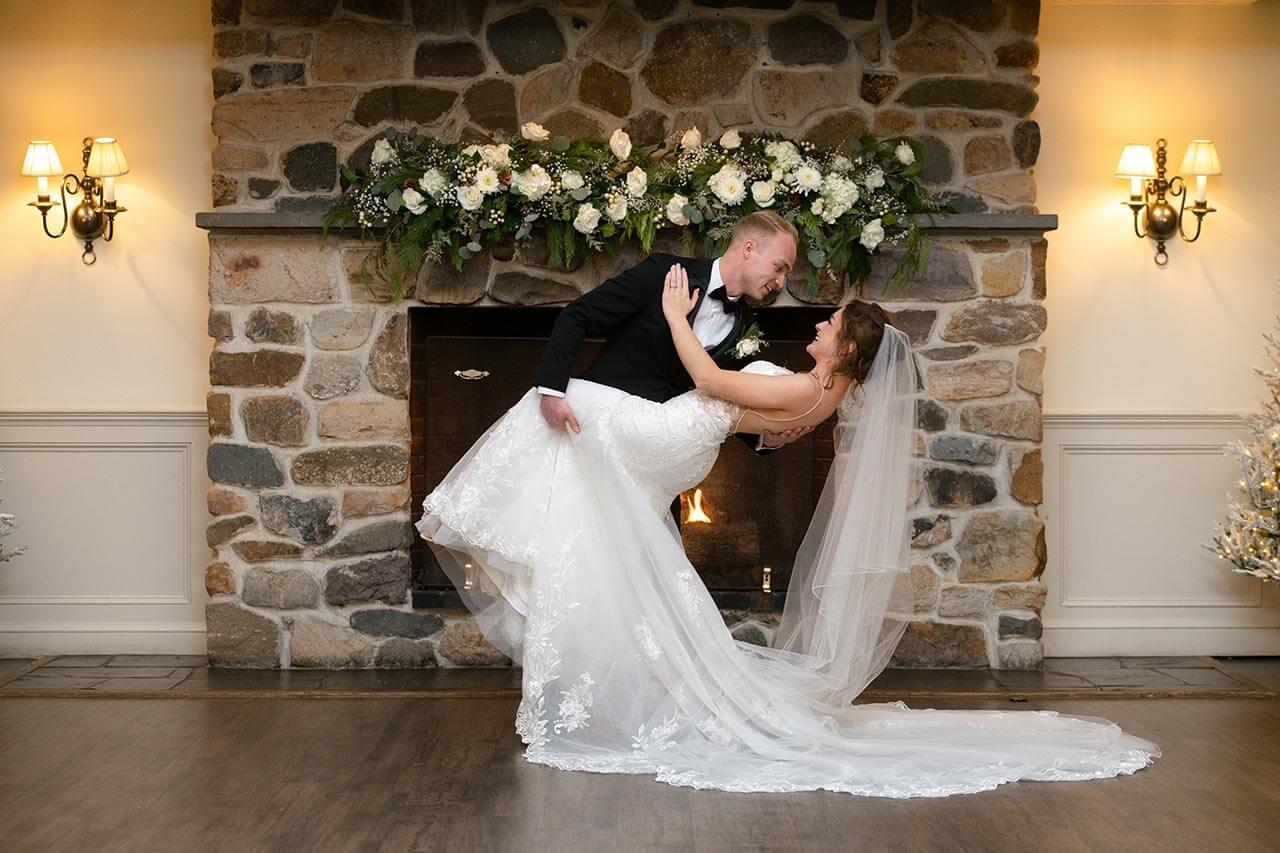 romantic-bride-groom-wedding-portrait-fireplace-massachusetts-wedding-photography